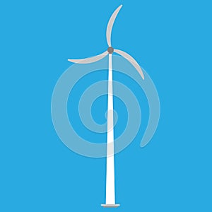 Wind turbine power windmill energy vector icon. Environment technology industry alternative eco generator tower