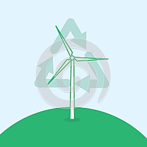 Wind Turbine Recycle Symbol