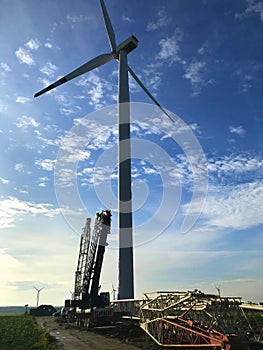 Wind turbine service or maintenance