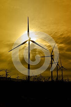 Wind Turbine Silhouettes