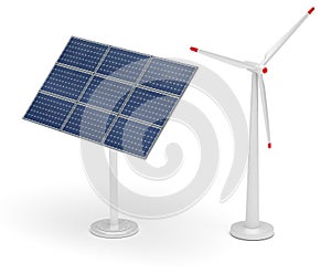 Wind Turbine and Solar Panel