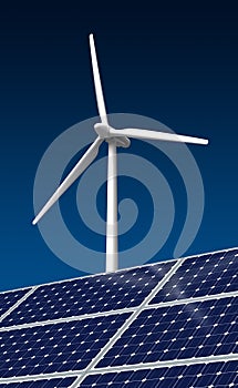 Wind Turbine and Solar Panel