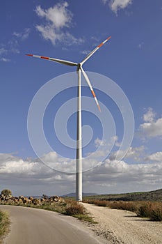 Wind turbine in South Italy photo