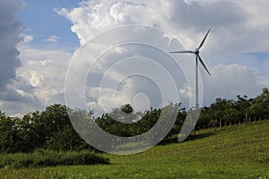 Wind turbine and stunning clouds