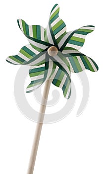 Wind turbine toy or pinwheel isolated