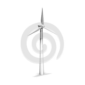 Wind turbine on white