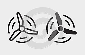 Wind turbine on white background. Vector illustration.