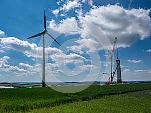 Wind turbine for wind energy and new construction