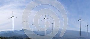 Wind turbine or wind power Translated into electricity, environmental protection Make the world not hot