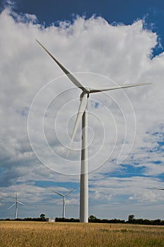 Wind Turbines in an agricultural field