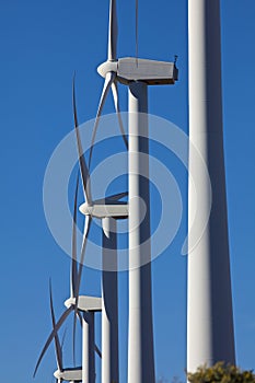 Wind Turbines on Alternative Energy Windmill Farm photo
