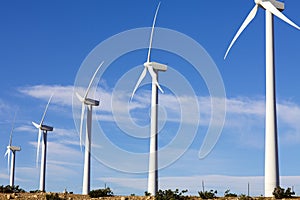 Wind Turbines on Alternative Energy Windmill Farm