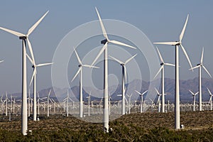 Wind Turbines on Alternative Energy Windmill Farm