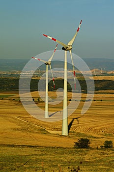 Wind turbines, Apulia, Italy