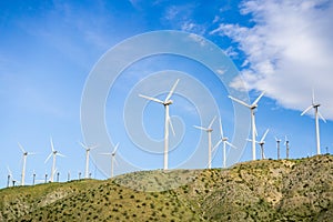 Wind turbines, California