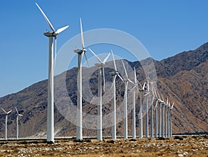 Wind Turbines in the California Desert,
