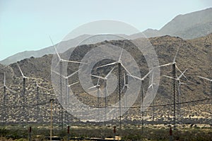 Wind turbines in Coachella Valley, California