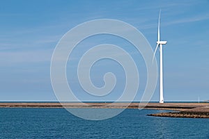 Wind turbines on the coast