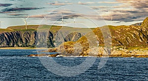 Wind Turbines on Coast of Norway