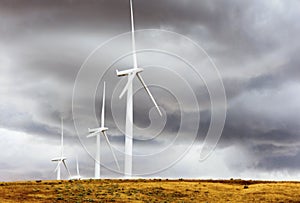 Wind Turbines In The Columbia River Gorge