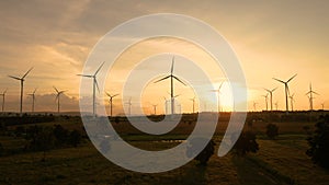 Wind turbines , Eco power .