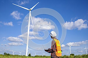 Wind turbines, Eco power and agricultural fields