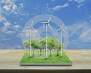 Wind turbines, Ecological concept