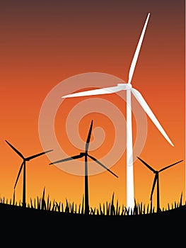 Wind turbines energy photo