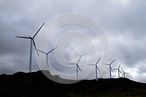 Wind turbines farm