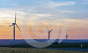 Wind turbines farm