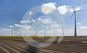 Wind turbines farm