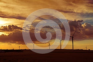 Wind Turbines on Flat Land