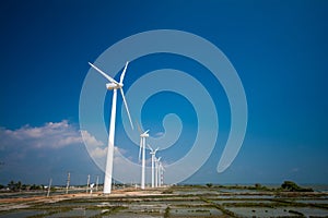 Wind turbines generating electricity in Sri Lanka