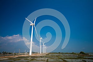 Wind turbines generating electricity in Sri Lanka photo