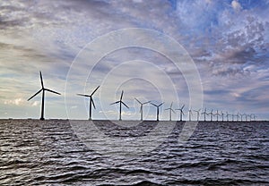 Wind turbines generator farm for renewable sustainable and alter