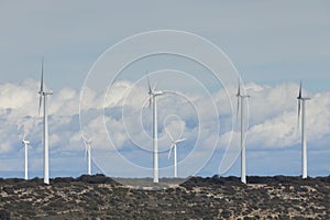 Wind turbines on the hills of Caragueyes and Paterra, Zaragoza province