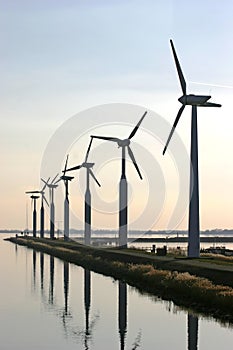 Wind turbines at the IJsselmeer