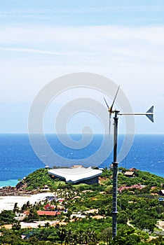 Wind turbines, Koh Larn, Pattaya, Chonburi, Thailand