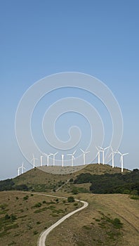 Wind turbines at the Korneita wind farm, Leiza, Navarre