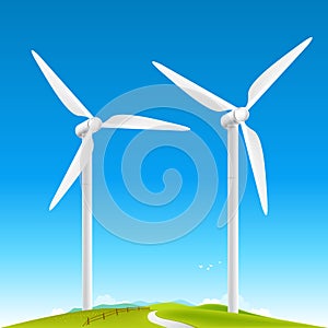 Wind Turbines Landscape