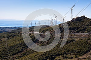 Wind turbines landscape