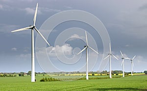 Wind turbines, modern windmills