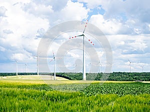 Wind turbines near Mistelbach, Austria