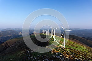 Wind turbines in Oiz eolic park photo