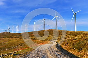 Wind turbines in Oiz eolic park