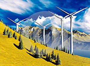 Wind turbines onshore