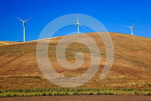 Wind Turbines Palouse Countryside Washington