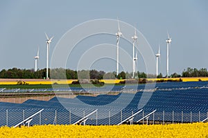 Wind turbines and photovoltaic plant
