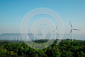 Wind turbines produce electricity the clean energy photo