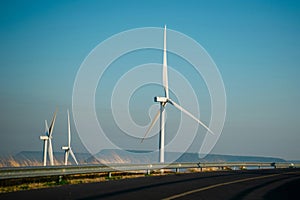 Wind turbines produce electricity the clean energy photo